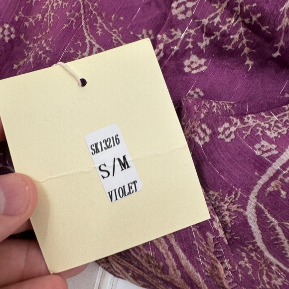 NEW Easy Clothes Purple Long Sleeve Dress S/M - Picture 8 of 9